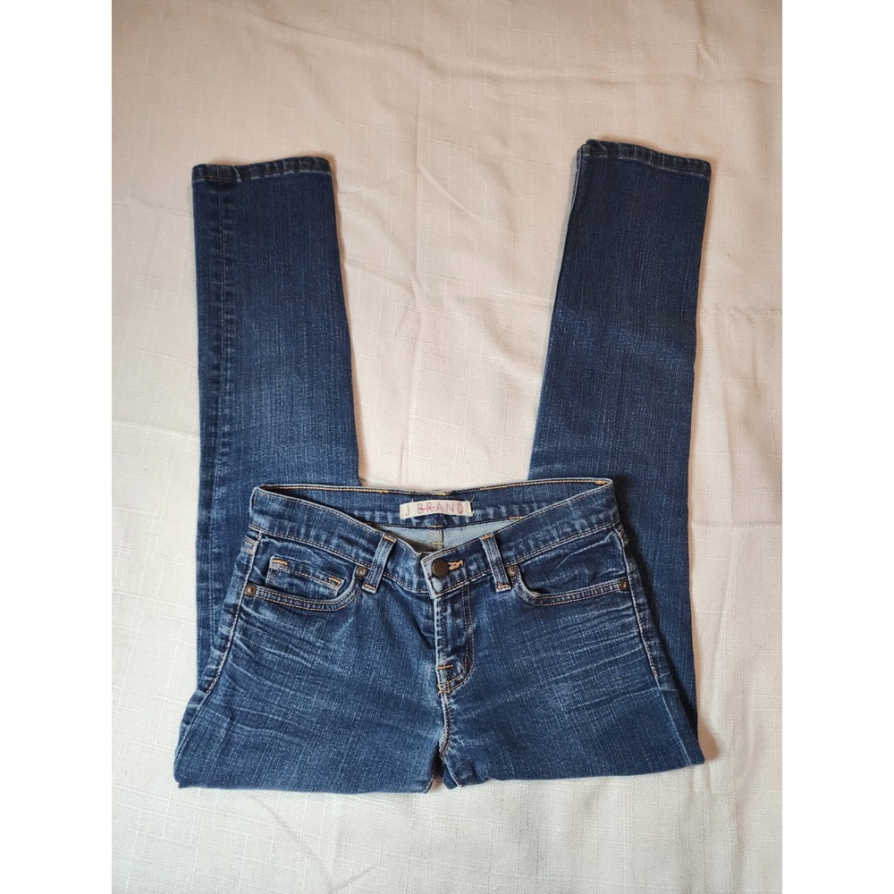 J Brand 912 Pencil Leg Skinny Jeans Ink Dark Indigo Wash Size 25 Low Rise Denim